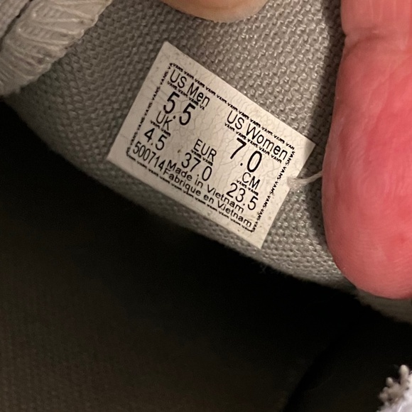 Grey Corduroy Vans Slides - Picture 3 of 4